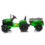 Elektrický Traktor s vlečkou CH9959B - 24V zelený